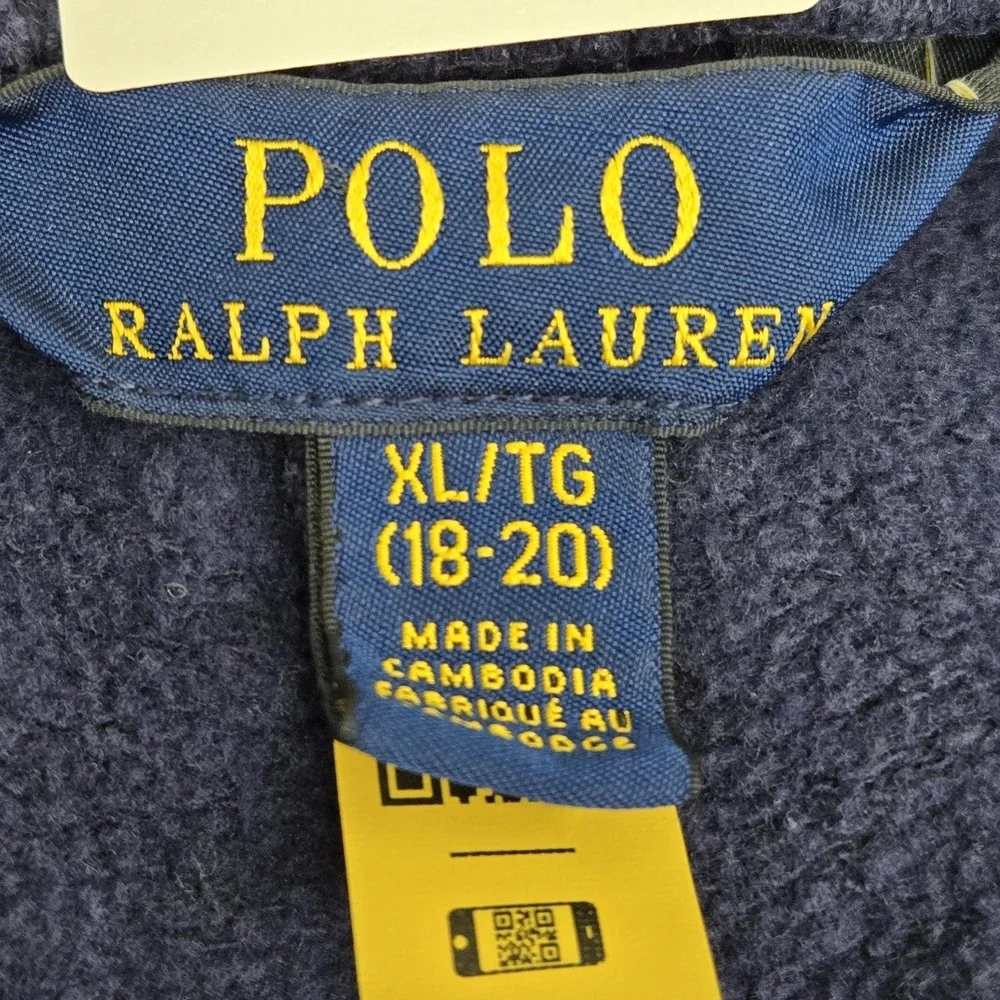 Polo Ralph Lauren Boy Pants XL‎ (18-20) Navy Pony AOP Embroidery Sweatpants